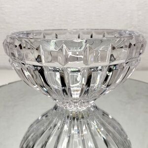 Vintage Mikasa Reflections 8" Crystal Bowl Austria Heavy Lead Cut Glass Ribbed